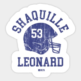 Shaquille Leonard Indianapolis Helmet Font Sticker